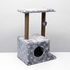 Домик-когтеточка "Квадратный двухэтажный с двумя окошками", 50х36х75 см, джут, коричневая с 2006606 купить на «Есть все» в Барнауле