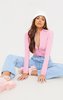 Pink Rib Zip Up Long Sleeve Bodysuit | PrettyLittleThing UAE