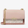 MICHAEL Michael Kors Jade Large Tri-Color Logo Crossbody Bag Pink