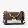 MICHAEL Michael Kors Cece Medium Tri-Color Logo Shoulder Bag Brown/White