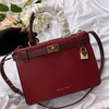 MICHAEL Michael Kors Tatiana Small Leather Satchel Burgundy
