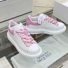 Alexander Mcqueen Oversized Sneakers With Smooth Shiny Calf Leather Pink