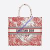 Dior Book Tote Dioramour D-Royaume d'Amour Embroidery Canvas Red/White