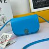 Loewe Goya Accordion Clutch Calfskin In Sky Blue