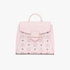 MCM Small Essential Backpack In Visetos Original Light Pink
