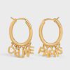 Celine Paris Hoops Earrings in Brass with Gold Finish Gold