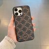 Celine Triomphe iPhone Case in Canvas Silicon Black