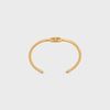 Celine Maillon Triomphe Thin Cuff Bracelet in Brass with Gold Finish Gold