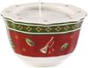 Villeroy und Boch Toy's Delight Roter Teelichthalter, Premium Porzellan, Weiß/Rot