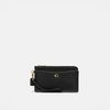 Coach L Zip Wristlet in Pebble Leather Black