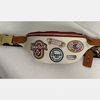 Coach Charter Belt Bag 7 in Pebble Leather with Patches White