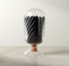 Small Glass Cloche with Black Matches