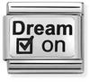 Nm 330109/26 Звено CLASSIC символ "DREAM ON" сталь/серебро 925°