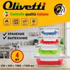 Набор стеклянных контейнеров Olivetti 4 шт