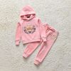 Juicy Couture Butterfly Floral Velour Tracksuits 8398 2pcs Baby Suits Pink