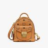 MCM X-Mini Patricia Crossbody Backpack In Visetos Brown