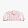 MCM Small Essential Messenger In Visetos Original Light Pink