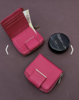 Розовый небольшой кошелек из зернистой кожи Alessandro Beato
