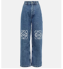 LOEWE Anagram high-rise wide-leg jeans