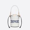 Small Dior Vibe Bucket Bag Smooth Calfskin White
