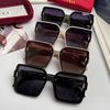 Gucci 7121 Square Frame Sunglasses with Rivets Double G Acetate