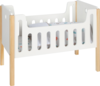 Large doll cradle with bedding