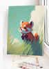 Картина по номерам "Красная Панда в Траве"