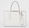 Prada Re-Edition 1995 brushed-leather mini handbag. Color White
