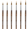 Fuumuui 6pcs Professional Sable Watercolor Brushes