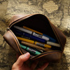 moterm leather pen case crazy horse