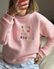 Розовый свитшот Momset с надписью
