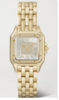 watches cartier in gold and diamonds