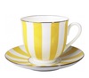 Чашка с блюдцем ИФЗ Ландыш, Да и Нет, 180мл, жёлтый, костяной фарфор