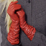 длинные кожанные перчатки