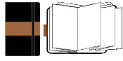 записная книжк MOLESKINE (Классическая записная книжка в японском стиле - листы "зигзагом".)