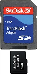 Карта памяти microSD 1 ГБ