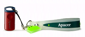 PenDrive 1Gb, USB2.0 Apacer (AP1G-AH123) micro/ USB-флеш накопитель PenDrive