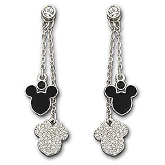 Сережки Mickey and Minnie с кристаллами Swarovski