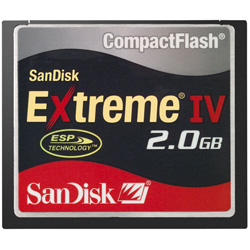 Карта памяти SANDISK Compact Flash Extreme IV Card 2Gb