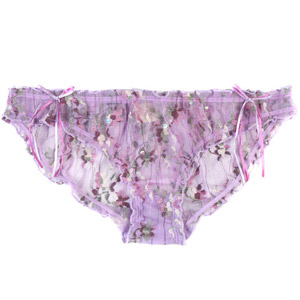 Lilac Embellished Squiggle Briefs