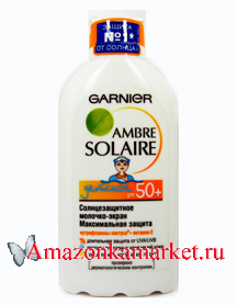 "GARNIER""AMBRE SOLAIRE" Солнцезащитное молочко-экран для детей SPF50+