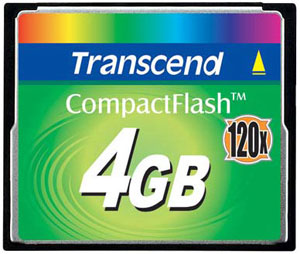 Transcend CompactFlash Card 4Gb 120x