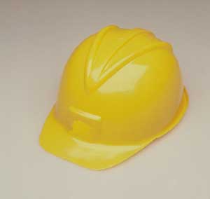 Yellow Plastic Construction Helmet