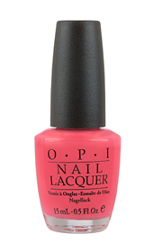 неоновый розовый лак для ногтей. Предположительно OPI Chapel of Love nlV01