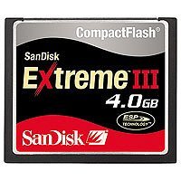 SanDisk Compact Flash Extreme III (CF) 4 GB