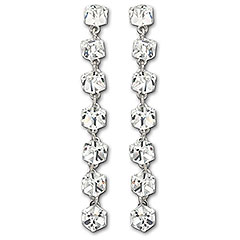 Cube Comet Argent Light Pierced Earrings