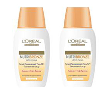 увлажняющий крем автозагар для лица LOREAL" nutribronze" для светлой кожи