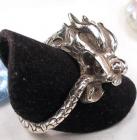 серебрянное кольцо с драконом