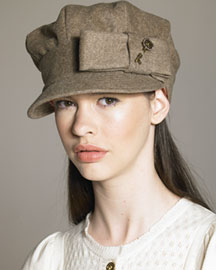 Bow Newsboy Hat