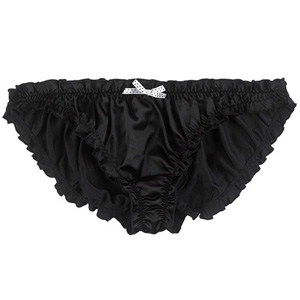 Bow Applique Satin Brief